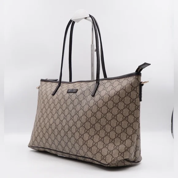❌️❌️SOLD❌️❌️BS48 ❣️ Gucci GG Supreme Monogram Medium Zippered 2 Way Tote - Picture 2 of 15